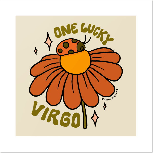 One Lucky Virgo Wall Art by Doodle by Meg